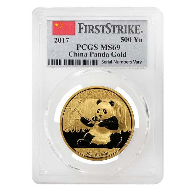 2017 30 Gram Chinese Gold Panda PCGS MS 69 First Strike