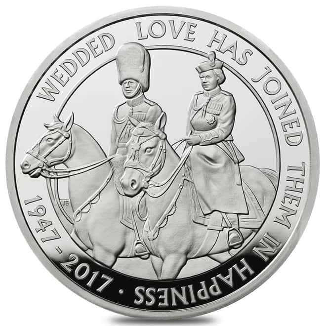 2017 GB Proof The Platinum Wedding Anniversary Silver Coin