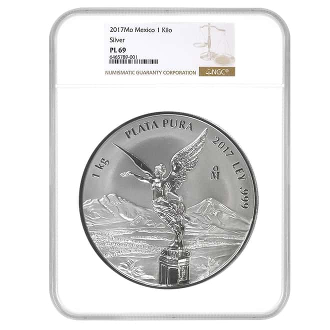 2017 Mexico 1 Kilo Silver Libertad Reverse Proof Coin NGC PL 69 UCAM