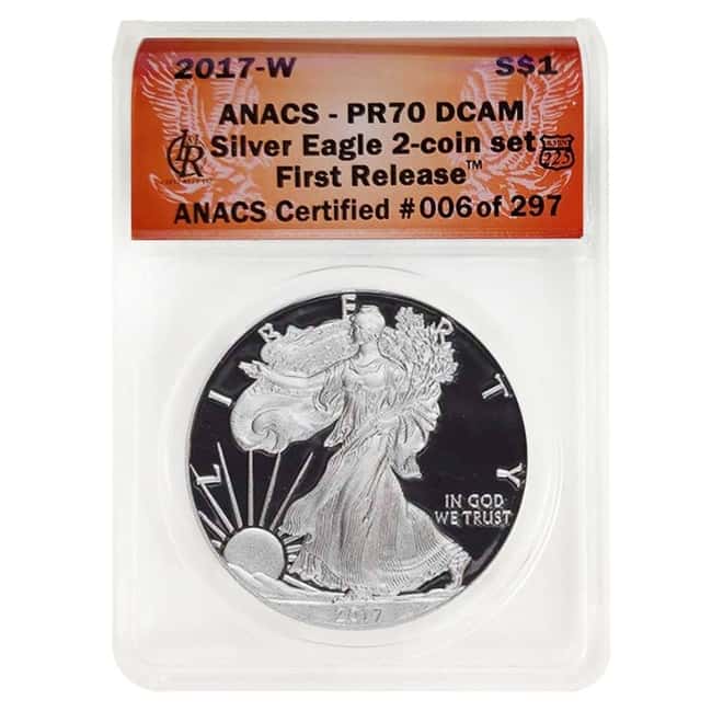 2017 W 1 oz Proof Silver American Eagle ANACS PF 70 DCAM First Release