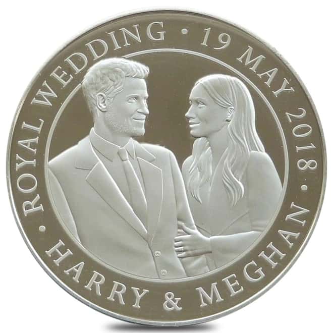 2018 GB Silver Royal Wedding Prince Harry & Meghan Markle Coin