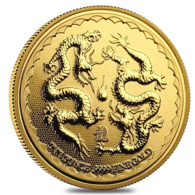 2018 Niue 1 oz Gold Double Dragon Coin BU