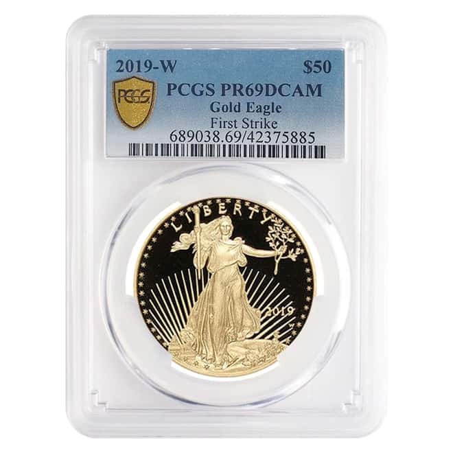 2019-W 1 oz $50 Proof Gold American Eagle PCGS PF 69 DCAM First Strike