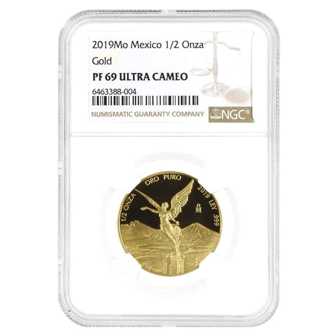 2019 1/2 oz Mexican Proof Gold Libertad Coin NGC PF 69 UCAM