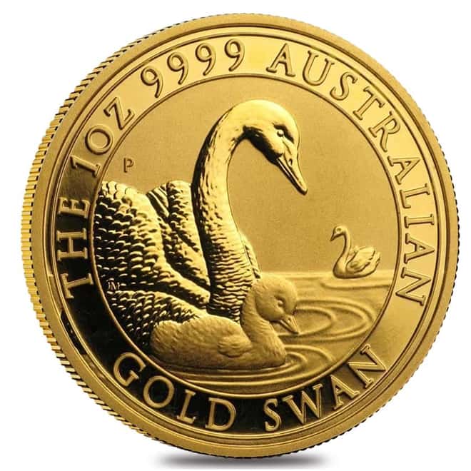 2019 1 oz Gold Australian Swan Perth Mint .9999 Fine BU In Cap