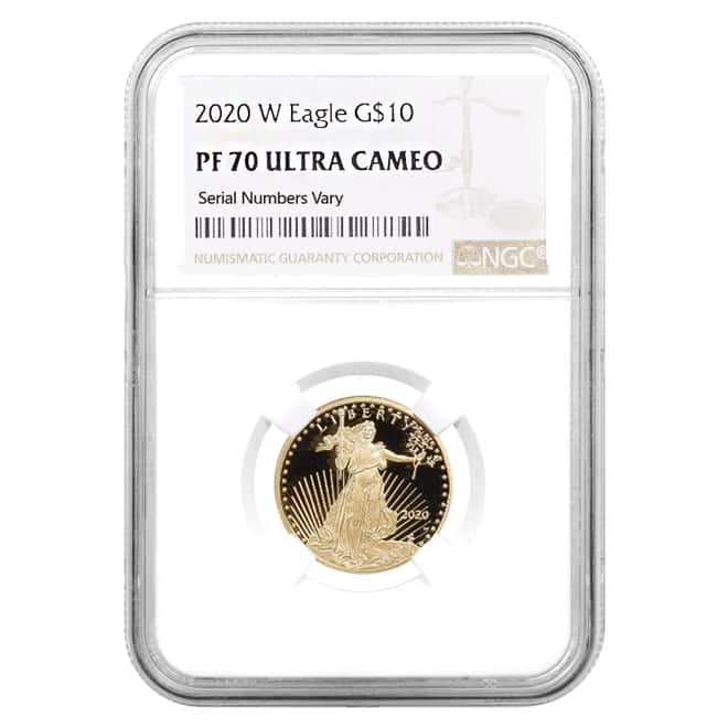2020-W 1/4 oz $10 Proof Gold American Eagle NGC PF 70 UCAM