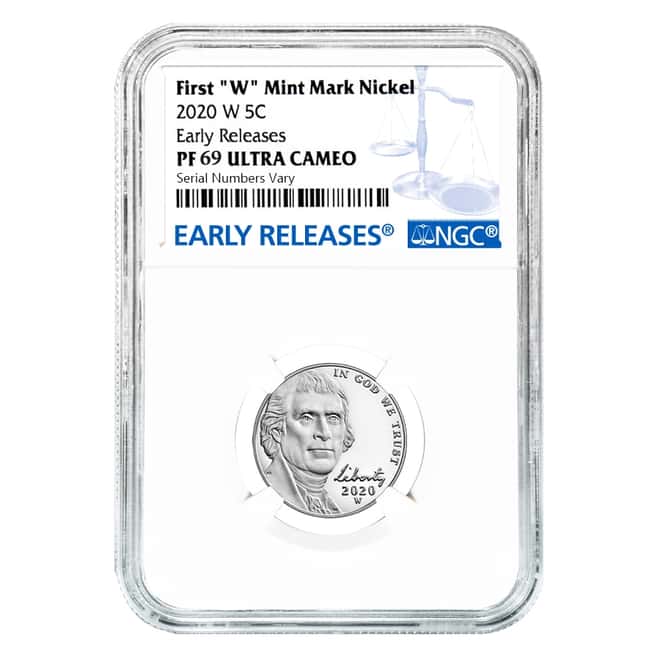 2020-W Jefferson Nickel NGC PF 69 ER (w/ 2020-S US Mint Proof 10-Coin Set)