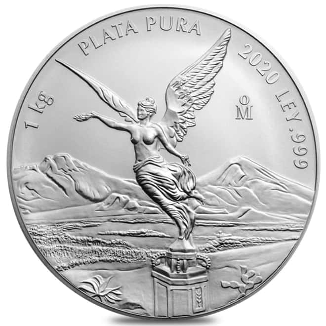 2020 1 Kilo Mexican Silver Libertad Coin .999 Fine BU
