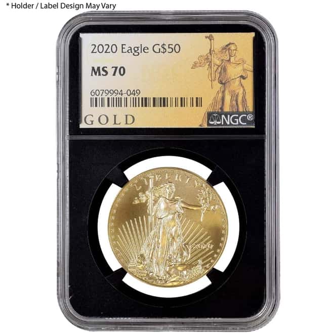 2020 1 oz Gold American Eagle NGC MS 70