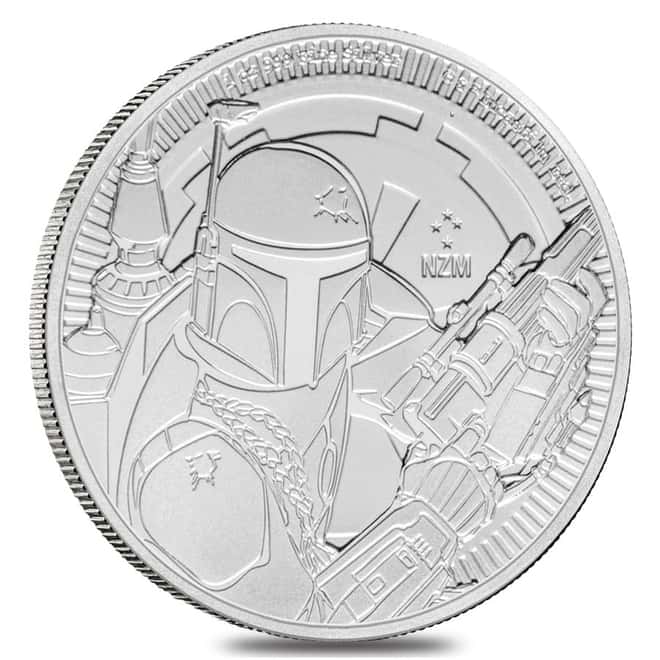 2020 1 oz Niue Silver $2 Star Wars Boba Fett BU