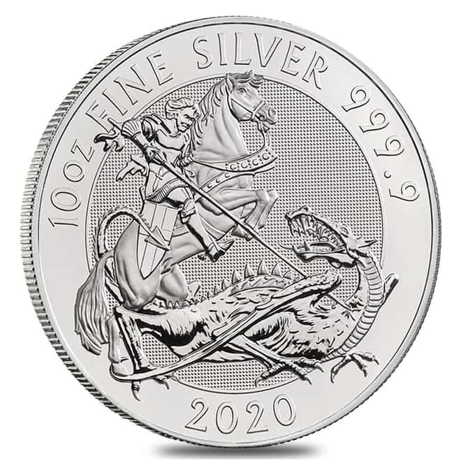2020 Great Britain 10 oz Silver Valiant Coin In Cap .9999 Fine BU