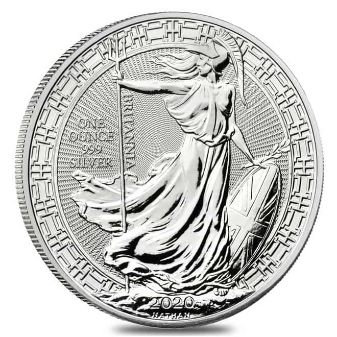 2020 Great Britain 1 oz Silver Britannia Oriental Border Coin .999 Fine BU