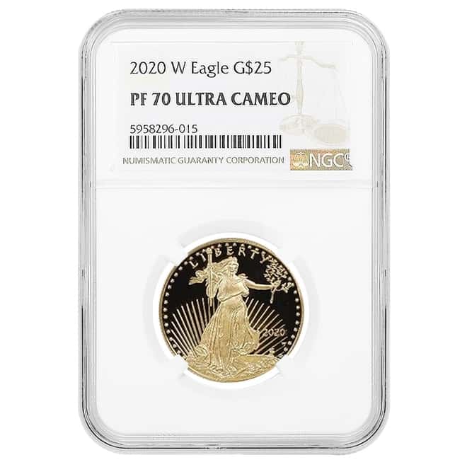 2020-W 1/2 oz $25 Proof Gold American Eagle NGC PF 70 UCAM