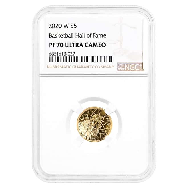 2020-W $5 Gold Basketball Hall of Fame Proof Coin NGC PF 70 UCAM