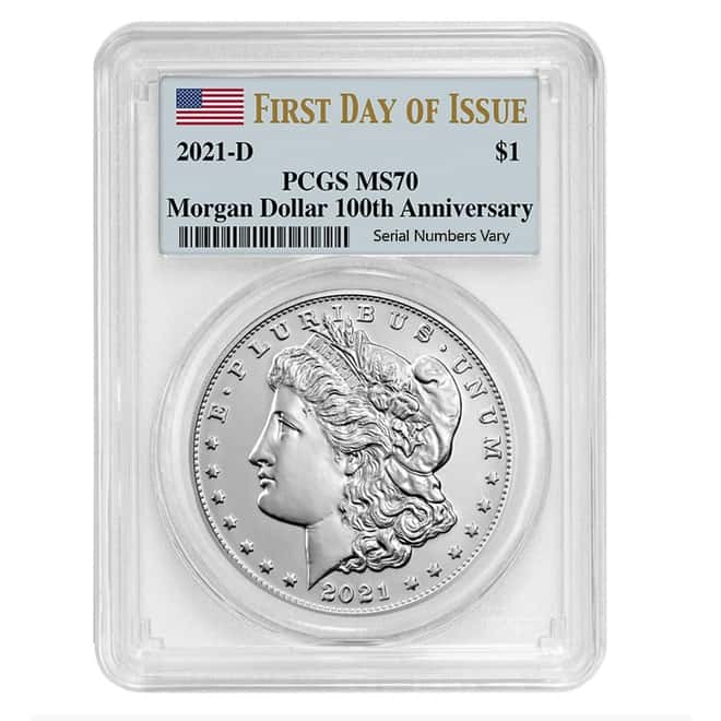 2021-D Morgan Silver Dollar Centennial PCGS MS 70 FDOI