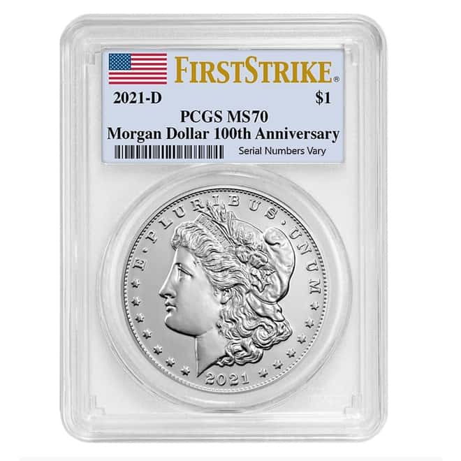 2021-D Morgan Silver Dollar Centennial PCGS MS 70 FS