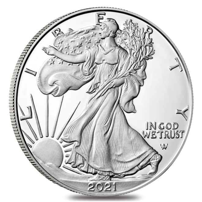 2021-S 1 oz Proof Silver American Eagle Type 2 NGC PF 70 ER (SF Label)