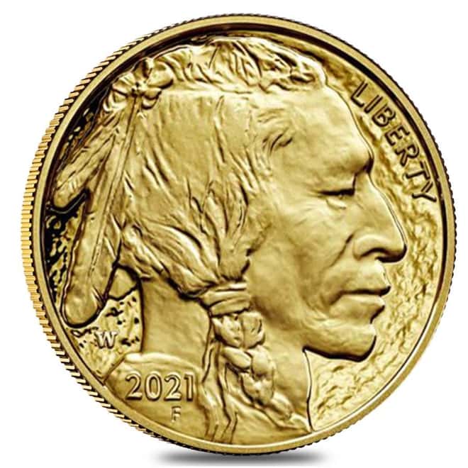 2021-W 1 oz $50 Proof Gold American Buffalo (w/Box & COA)