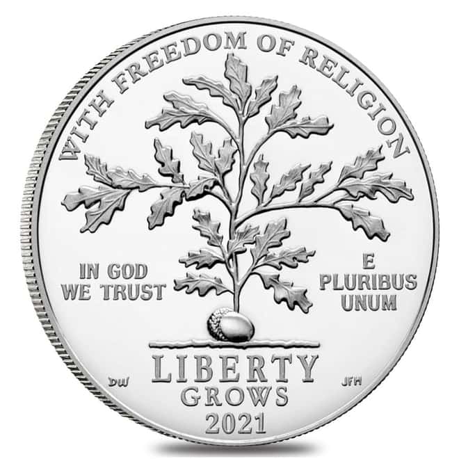 2021-W 1 oz Proof Platinum Freedom of Religion First Amendment Coin (w/Box & COA)