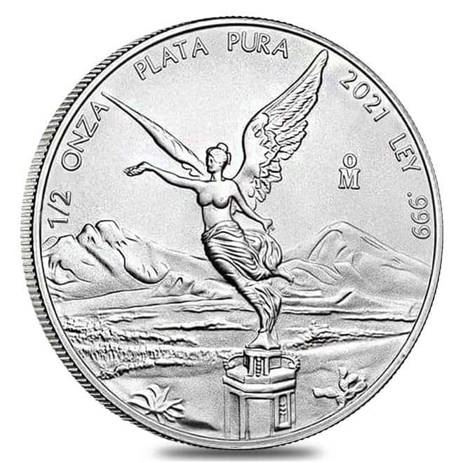 2021 1/2 oz Mexican Silver Libertad Coin .999 Fine BU