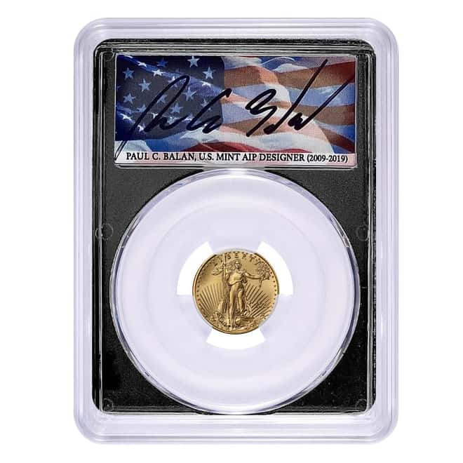 2021 1/10 oz Gold Eagle Type 2 PCGS MS 70 FD (Balan Sign)