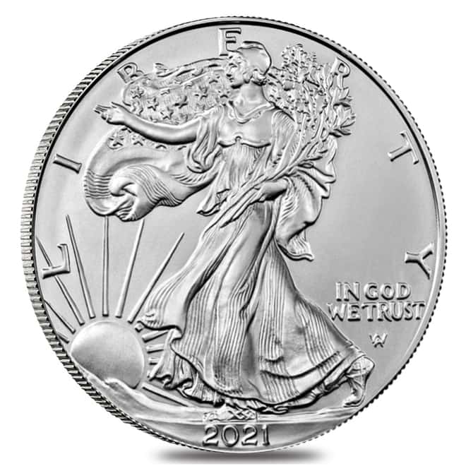 2021 1 oz Silver American Eagle Type 2 PCGS MS 70 FS OGH (35th Anniv)