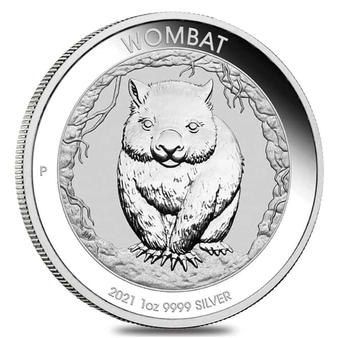 Lot of 100 - 2021 1 oz Silver Australian Wombat Perth Mint .9999 Fine BU