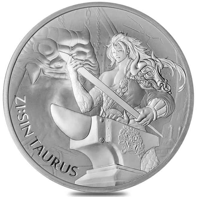 2021 1 oz South Korea Silver ZI:SIN Taurus Medal BU