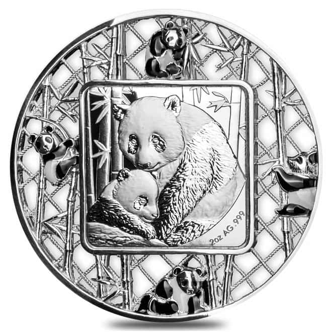 2021 2 oz Silver Filigree Panda Coin Solomon Islands .999 Fine (w/Box & COA)