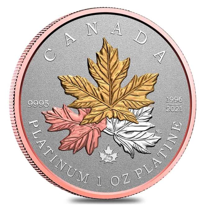 2021 Canada 1 oz Tribute to the Maple Tree Platinum Coin .9995 Fine (w/Box & COA)