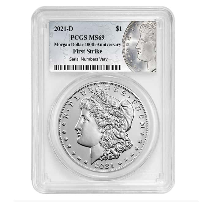2021-D Morgan Silver Dollar Centennial PCGS MS 69 FS (Morgan Label)