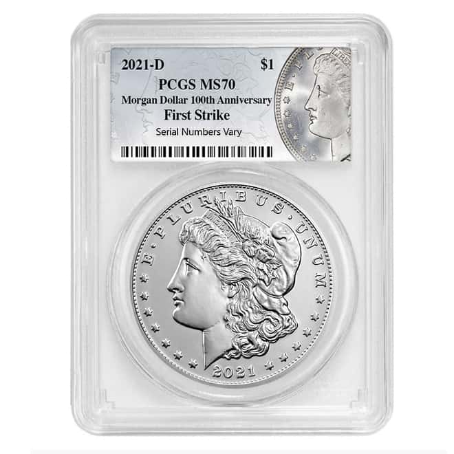 2021-D Morgan Silver Dollar Centennial PCGS MS 70 FS (Morgan Label)