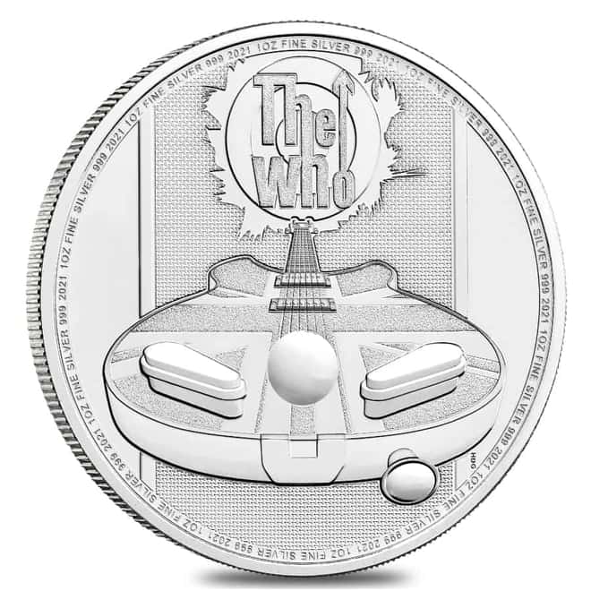 2021 Great Britain 1 oz Silver Music Legends The Who Coin .999 Fine BU