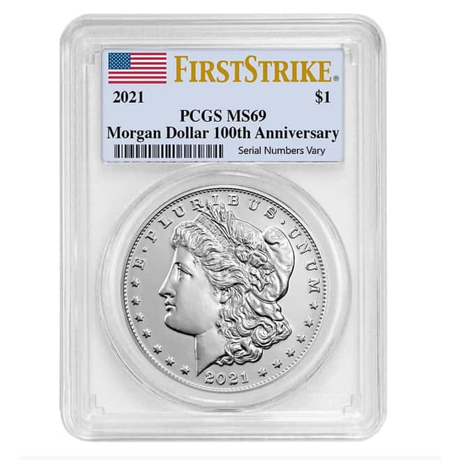 2021 Morgan Silver Dollar Centennial PCGS MS 69 FS