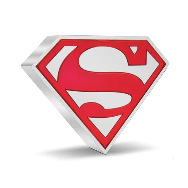 2021 Niue 1 oz DC Comics - Superman Shield Shaped Silver Coin (w/Box & COA)
