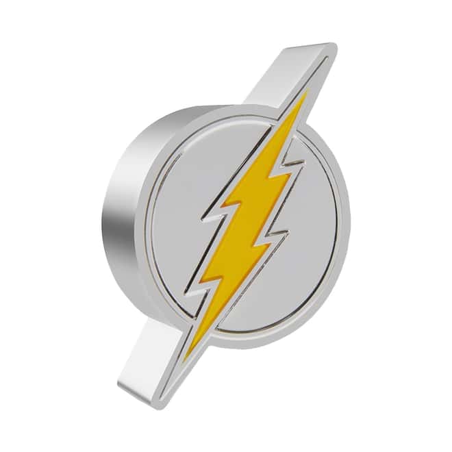 2021 Niue 1 oz DC Comics - The Flash Emblem Shaped Silver Coin (w/Box & COA)