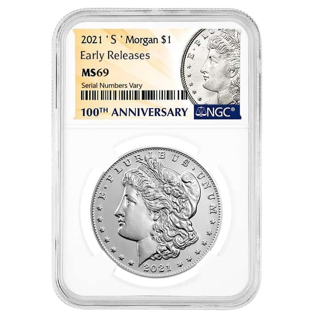 2021-S Morgan Silver Dollar Centennial NGC MS 69 ER (Morgan Label)