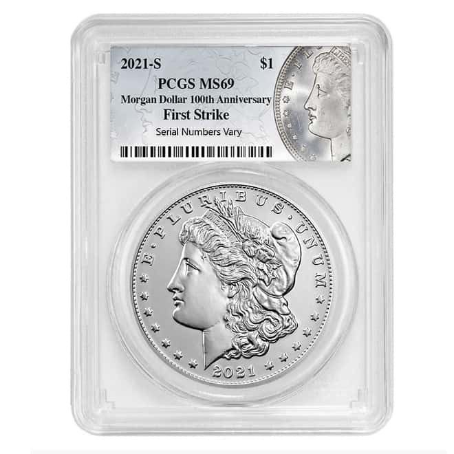 2021-S Morgan Silver Dollar Centennial PCGS MS 69 FS (Morgan Label)