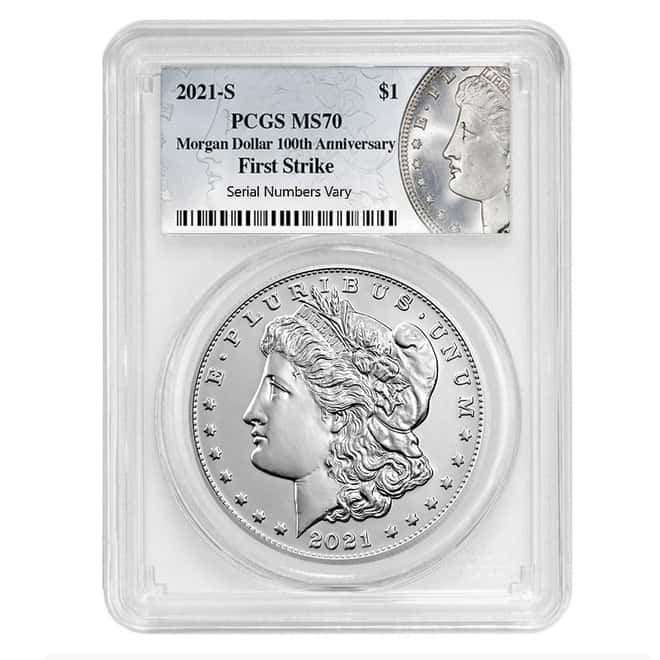 2021-S Morgan Silver Dollar Centennial PCGS MS 70 FS (Morgan Label)