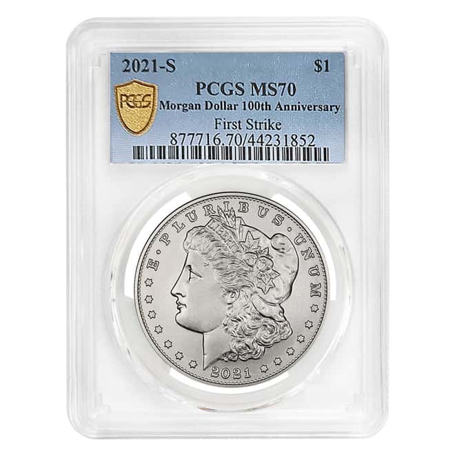 2021-S Morgan Silver Dollar Centennial PCGS MS 70 FS (w/COA)