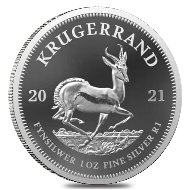 2021 South Africa 1 oz Proof Silver Krugerrand .999 Fine (w/Box & COA)