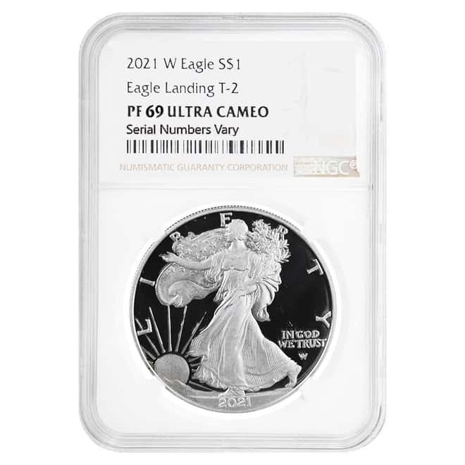 2021-W 1 oz Proof Silver American Eagle Type 2 NGC PF 69 UCAM