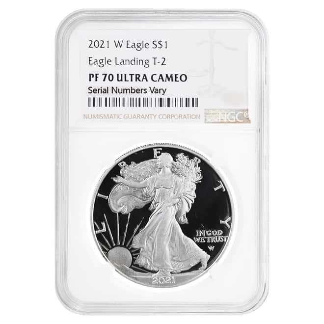 2021-W 1 oz Proof Silver American Eagle Type 2 NGC PF 70 UCAM