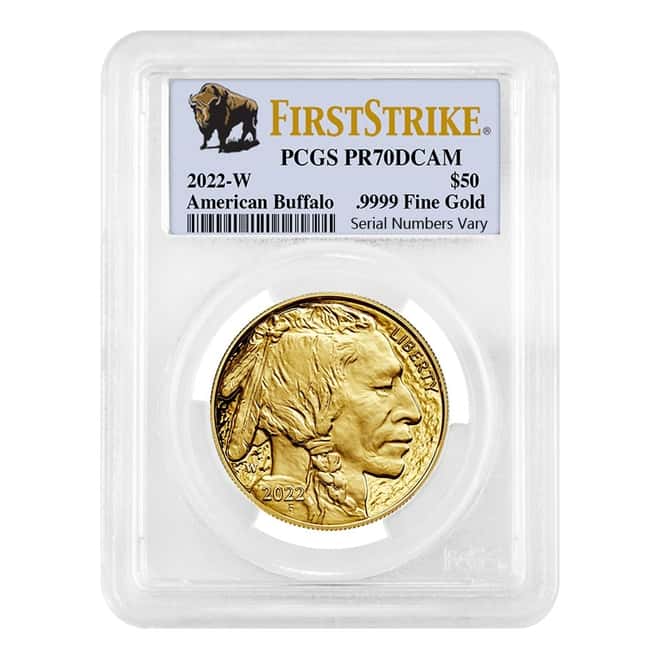 2022-W 1 oz $50 Proof Gold American Buffalo PCGS PF 70 FS (Buffalo Label)
