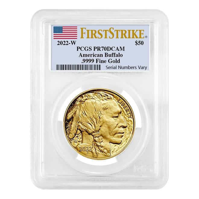 2022-W 1 oz $50 Proof Gold American Buffalo PCGS PF 70 FS