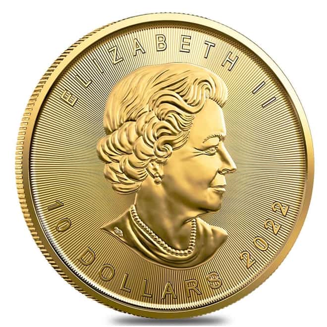 2022 1/4 oz Canadian Gold Maple Leaf $10 Coin .9999 Fine BU (Sealed)