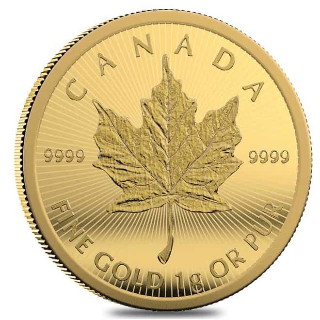 2022 1 gram Canadian Gold Maples $.5 Coin .9999 Fine - Maplegram25™