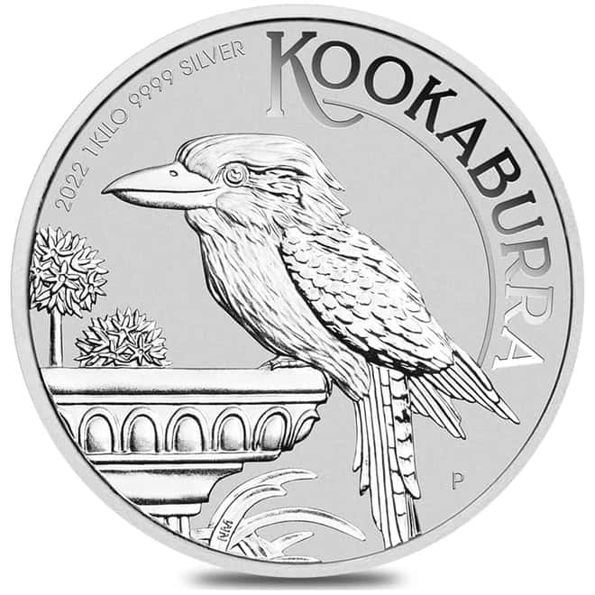 2022 1 Kilo Silver Australian Kookaburra Perth Mint .999 Fine BU In Cap