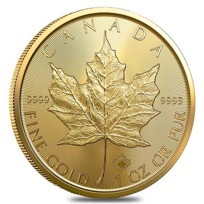 2022 1 oz Canadian Gold Maple Leaf $50 Coin .9999 Fine BU