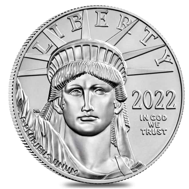 Roll of 20 - 2022 1 oz Platinum American Eagle $100 Coin BU (Lot, Tube of 20)